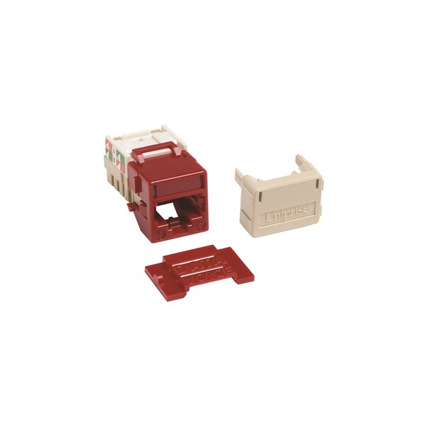 Commscope Uniprise Solutions 1-PORT MOD JACK 8W8P 110, T568A/B CAT6A IP10, RED UNJ10G-RD